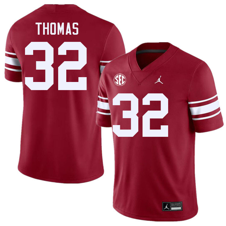 #32 R Mason Thomas Oklahoma Sooners 2024 SEC Conference College Football Jerseys-Throwback